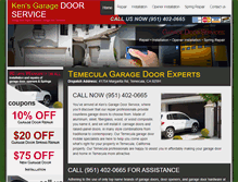 Tablet Screenshot of kensgaragedoorservice.com